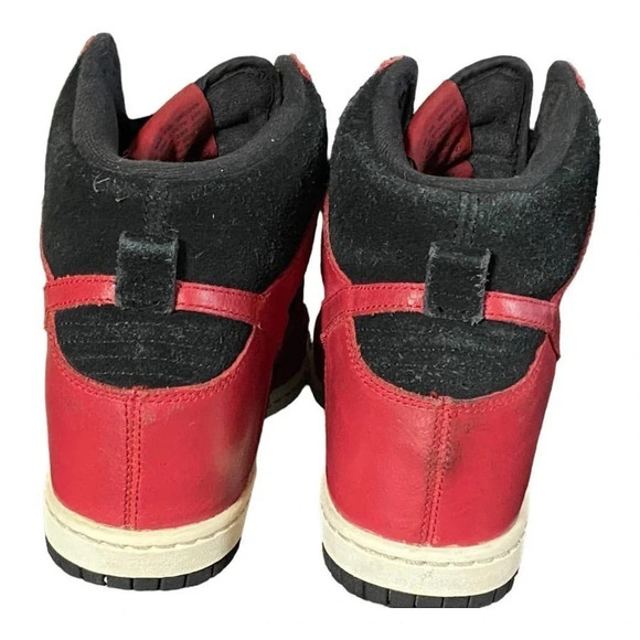 Nike ID Dunk Sky Hi Hidden Wedge Womens 6.5, UK 4, Black Red Sneakers 528899-016 - Picture 2 of 12